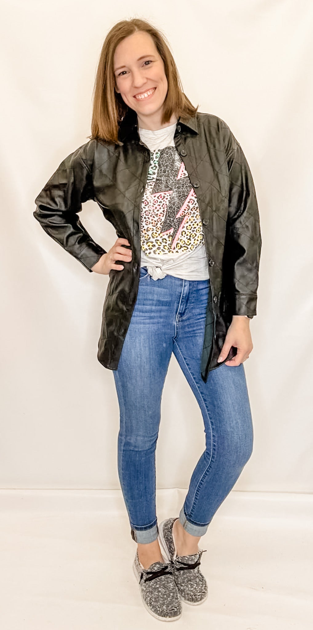 Bright Leopard Graphic Ruffle Sleeve Tops - Variety