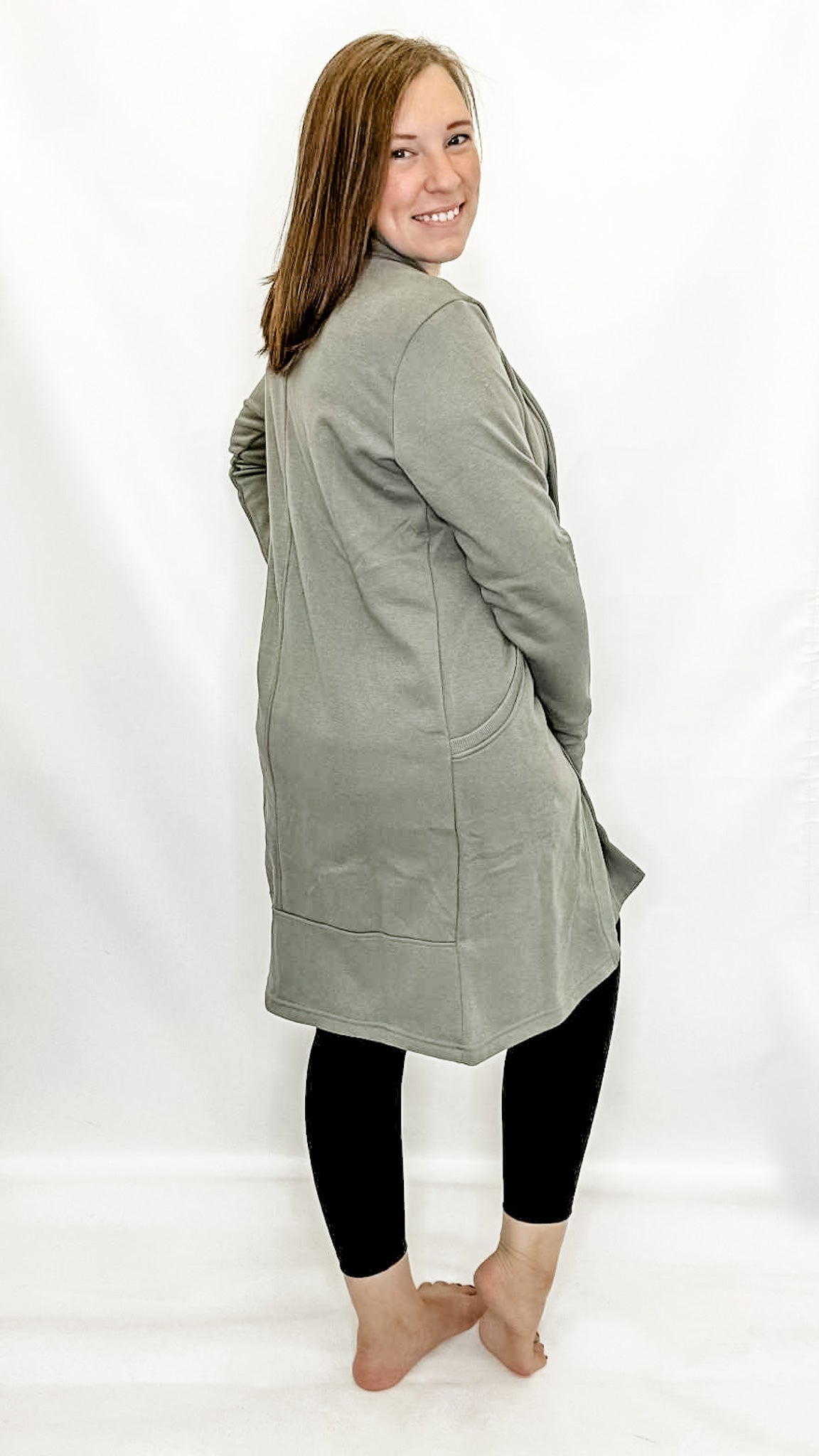 Basil Green Long Sleeve Butter Cardigan