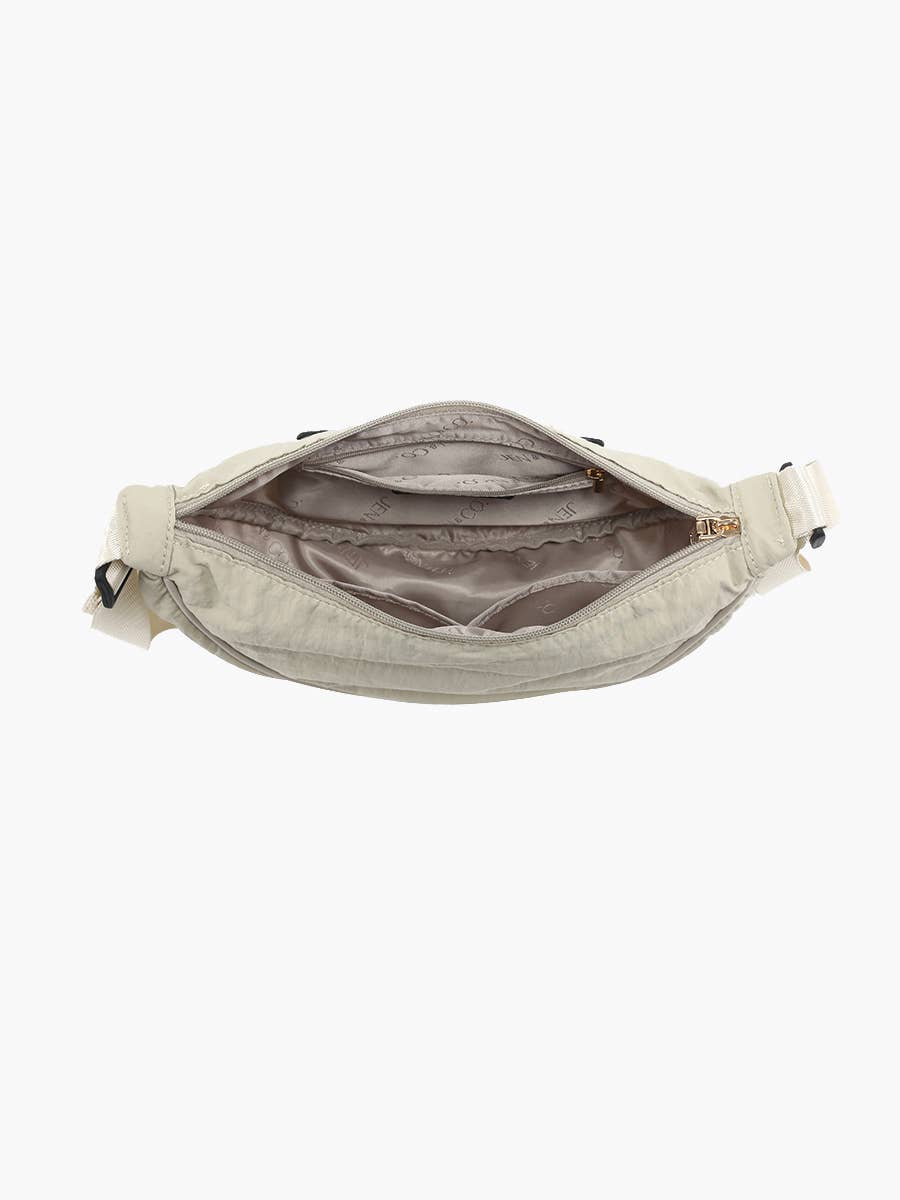 Jen & Co Mason Nylon Sling Bag - M2747. Pocket view.