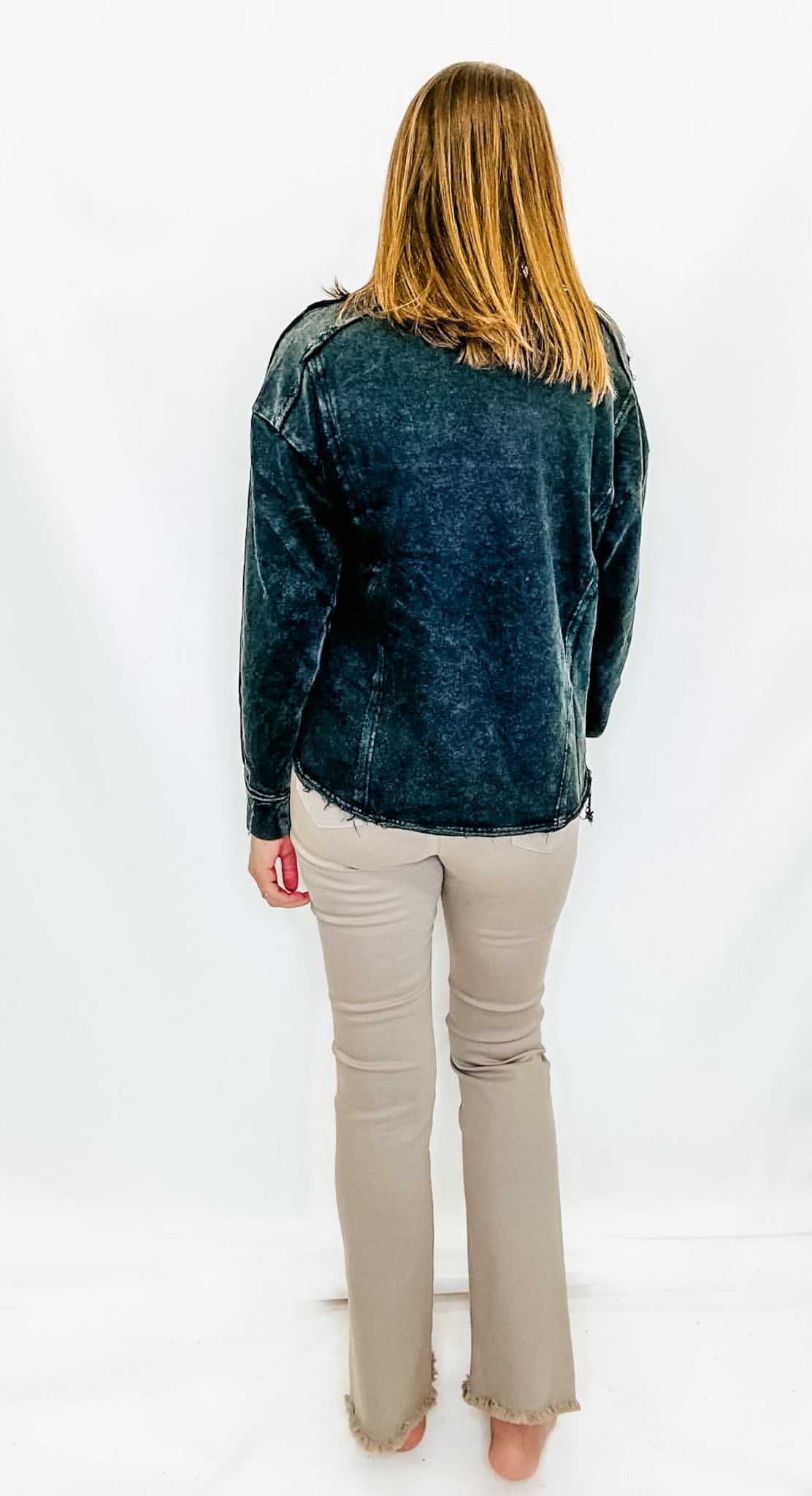 Vintage Washed Solid Knit Top - Variety