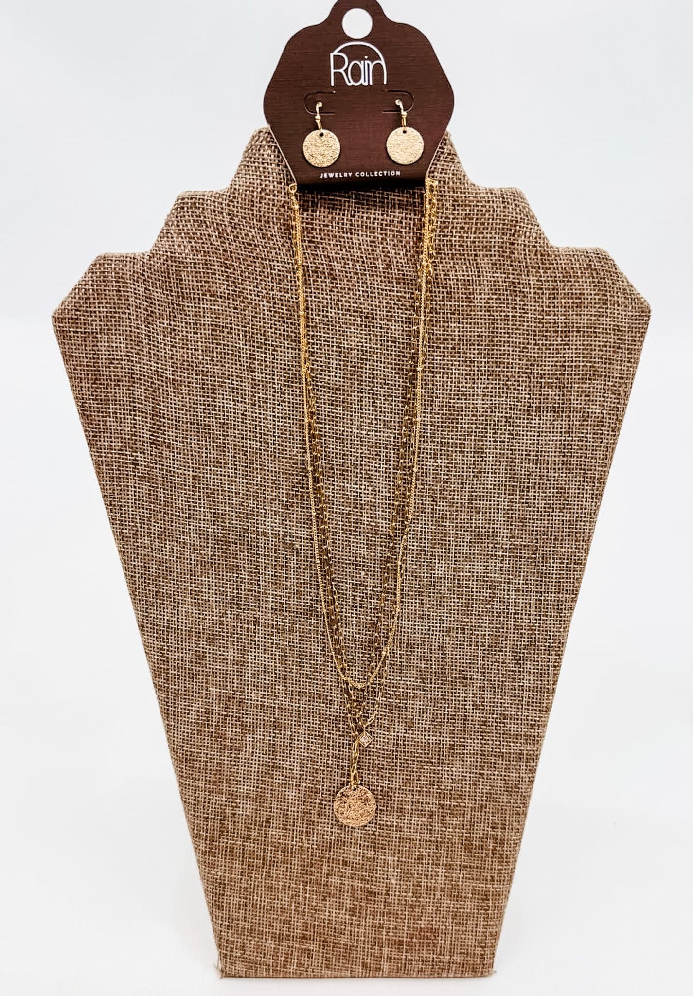Triple Layer Chain Disc Necklace Set - Variety