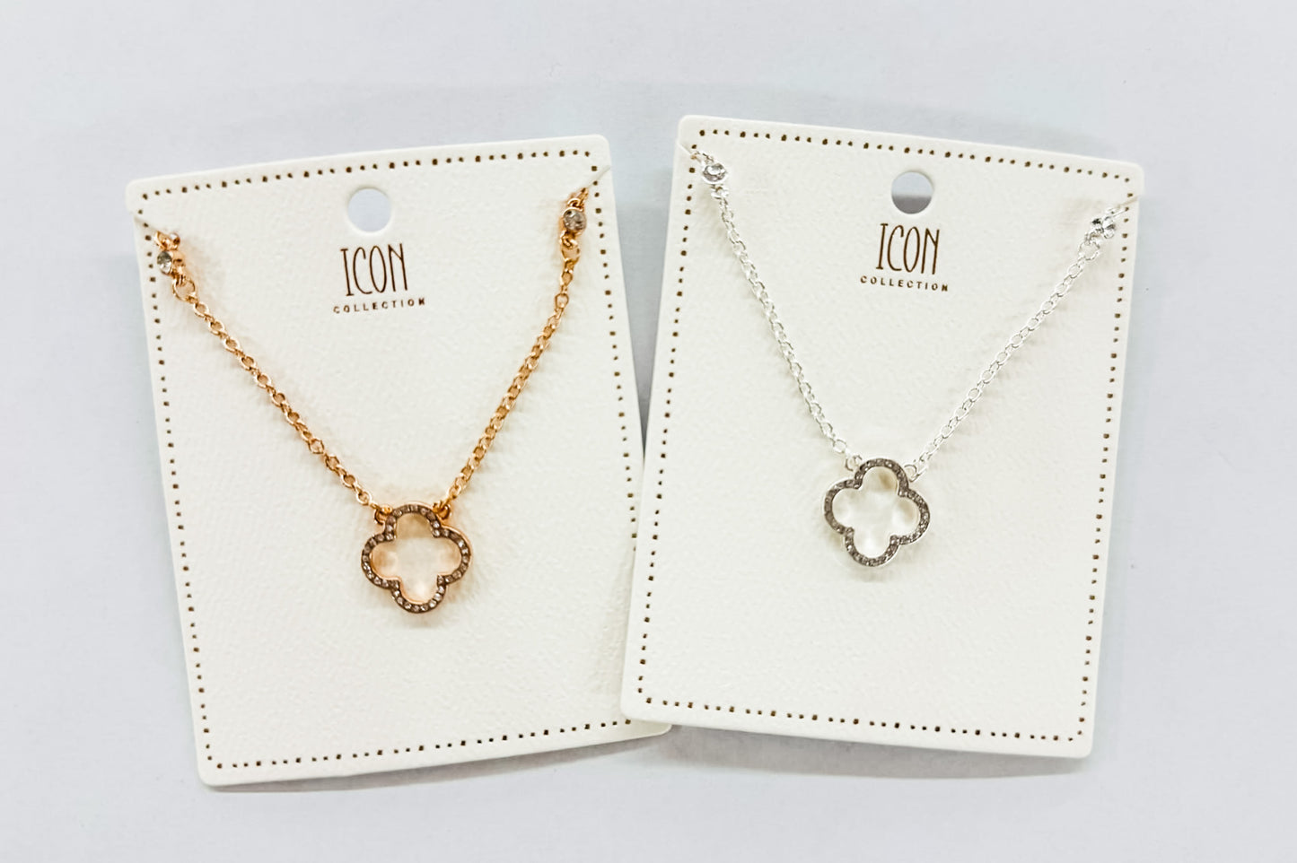 Gold or Silver, Short Rhinestone Necklaces - Variety