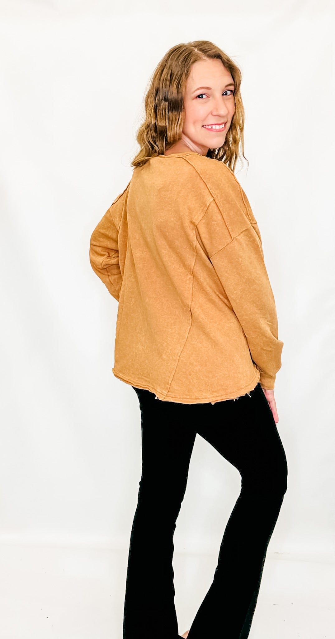 Vintage Washed Solid Knit Top - Variety