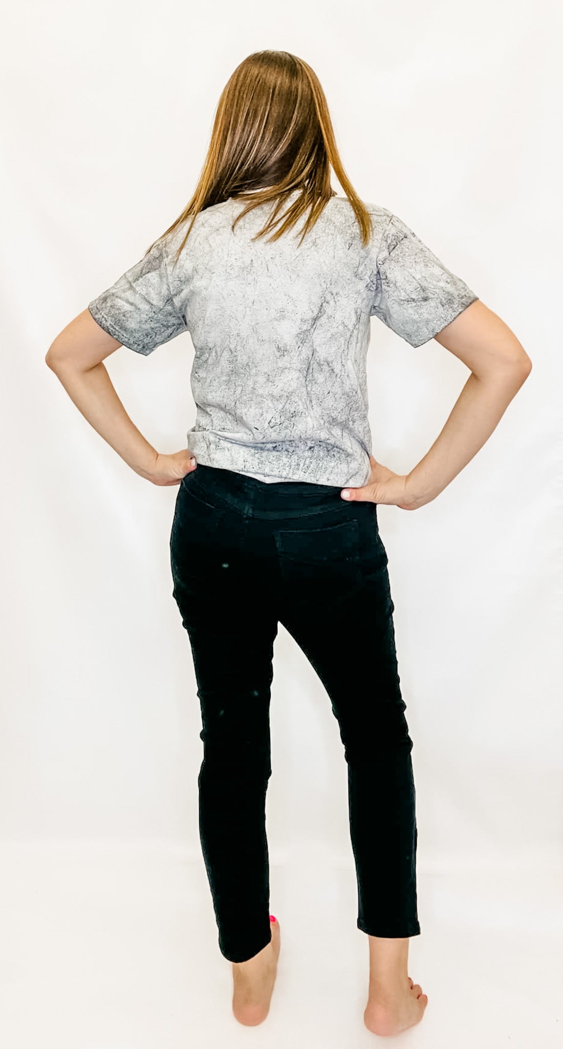 Tribal Pull-On Ankle Pant with Hem Detail