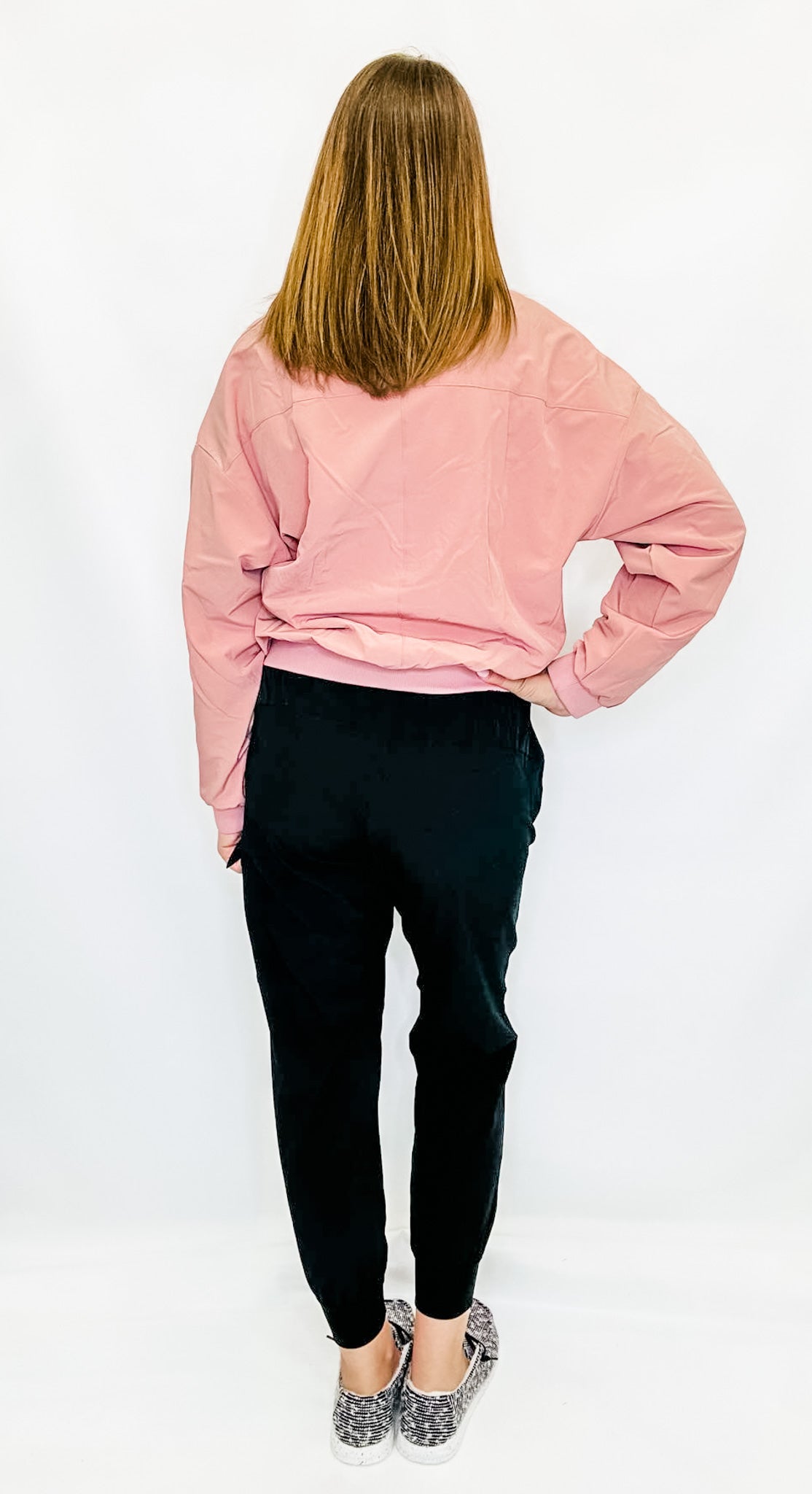 Dusty Pink Quarter Zip Jacket
