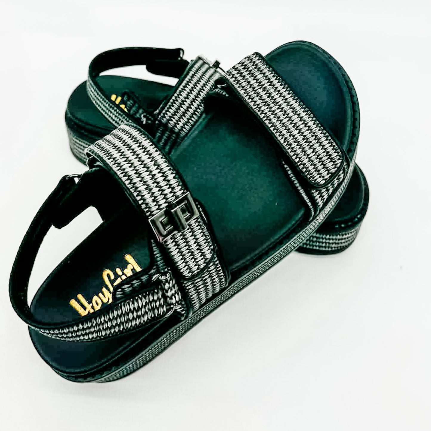 Corkys Black Go For It Platform Sandals