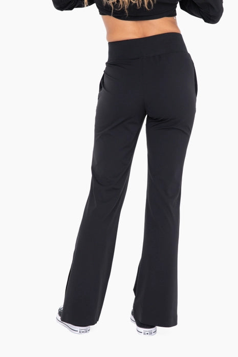 Black Wide Leg Active Pants