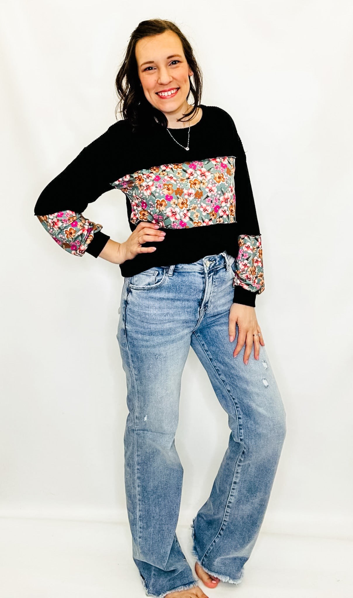 Risen Mid Rise Light Long Straight Jeans - RDP5471