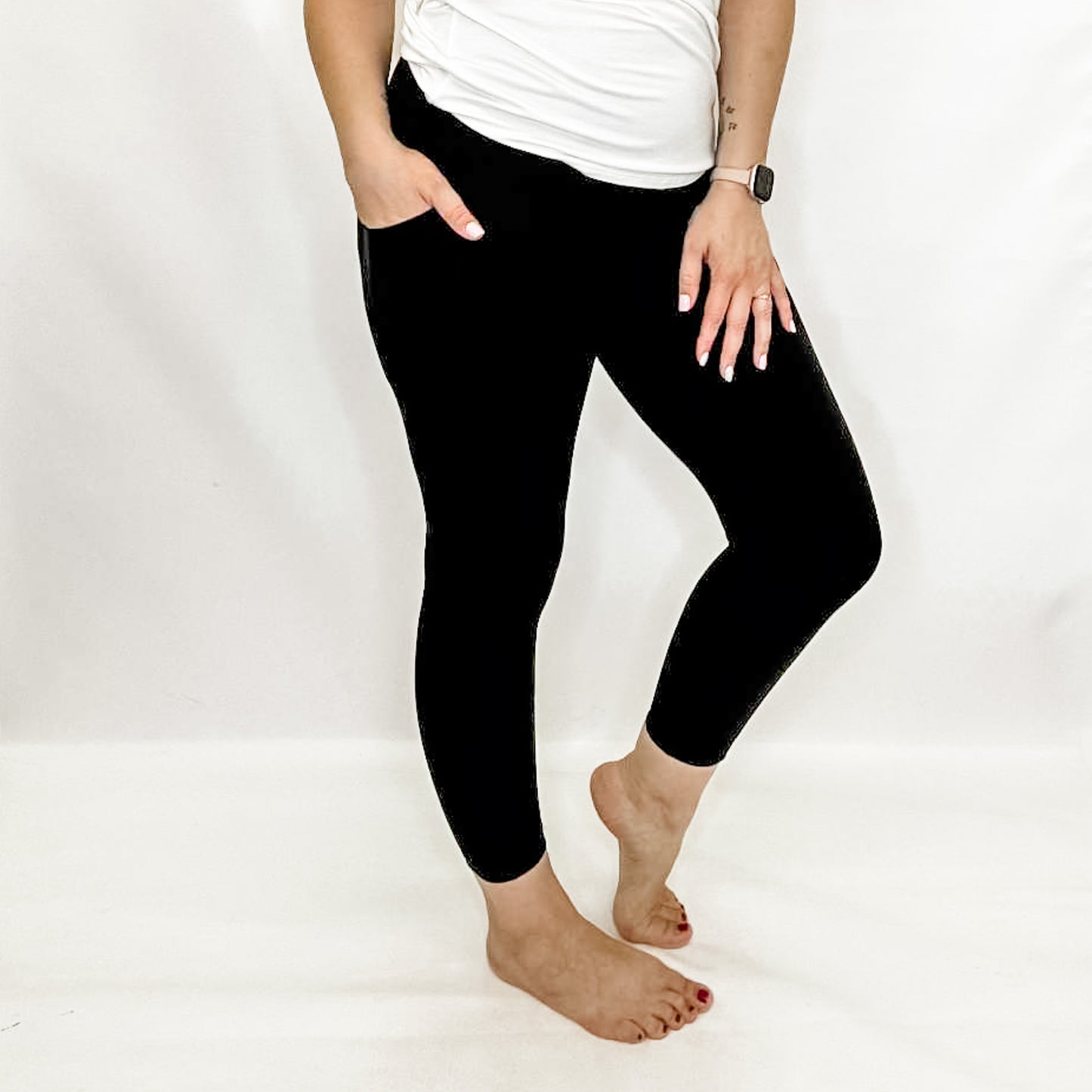 Yogalicious Lux High Rise Ankle Leggings w/Side Pockets