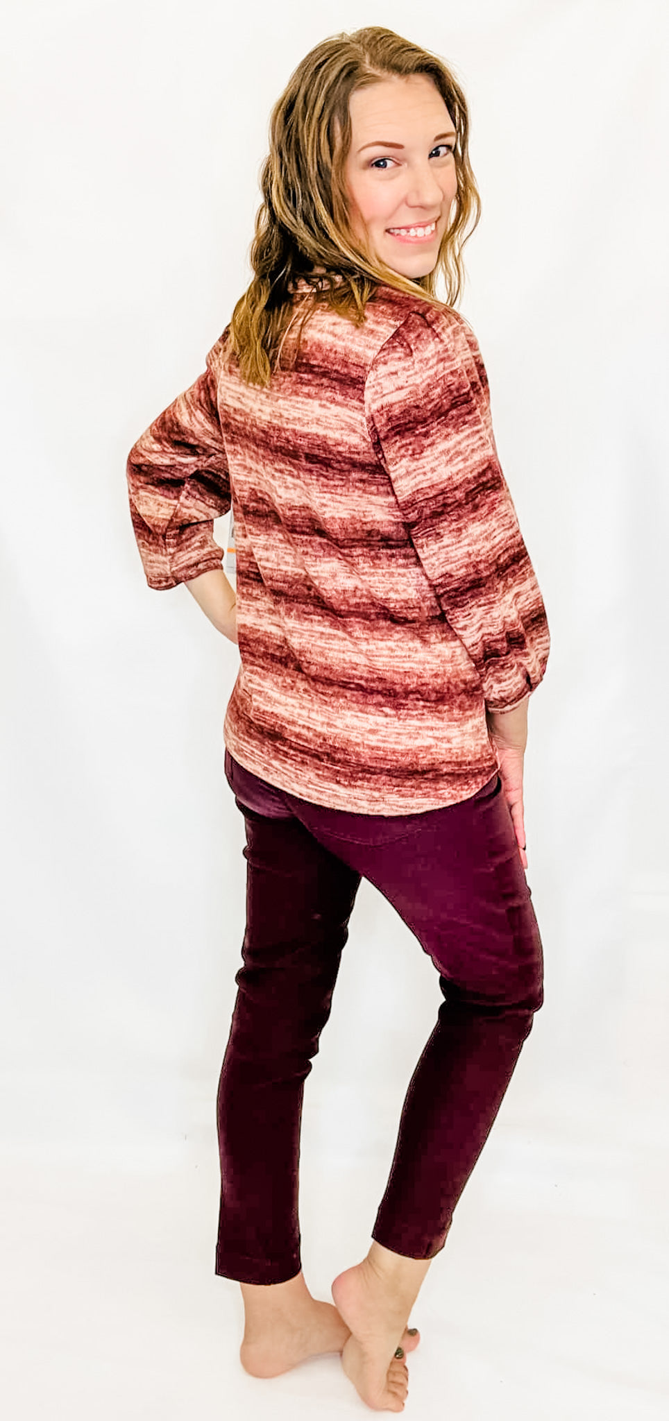 Multiples Auburn Tuck Sleeve Top