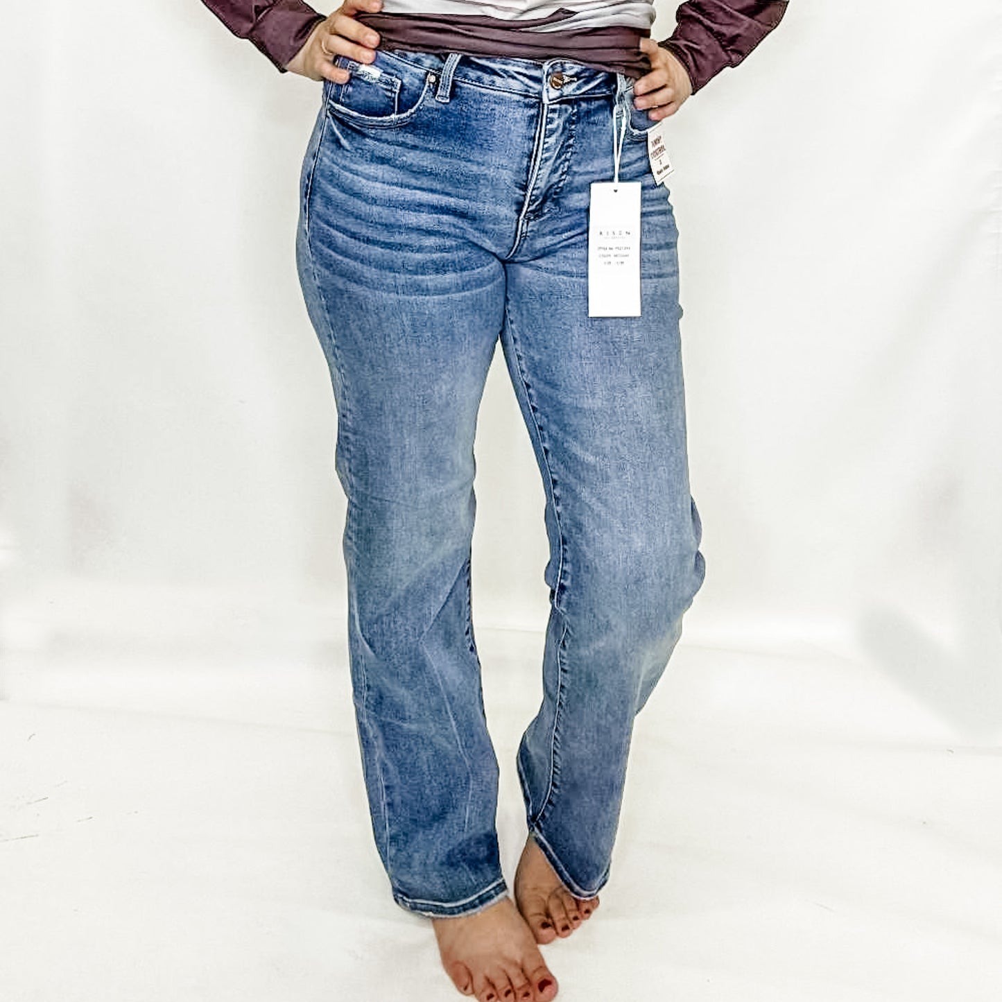 Risen Tummy Control Hi-Rise Straight Jeans