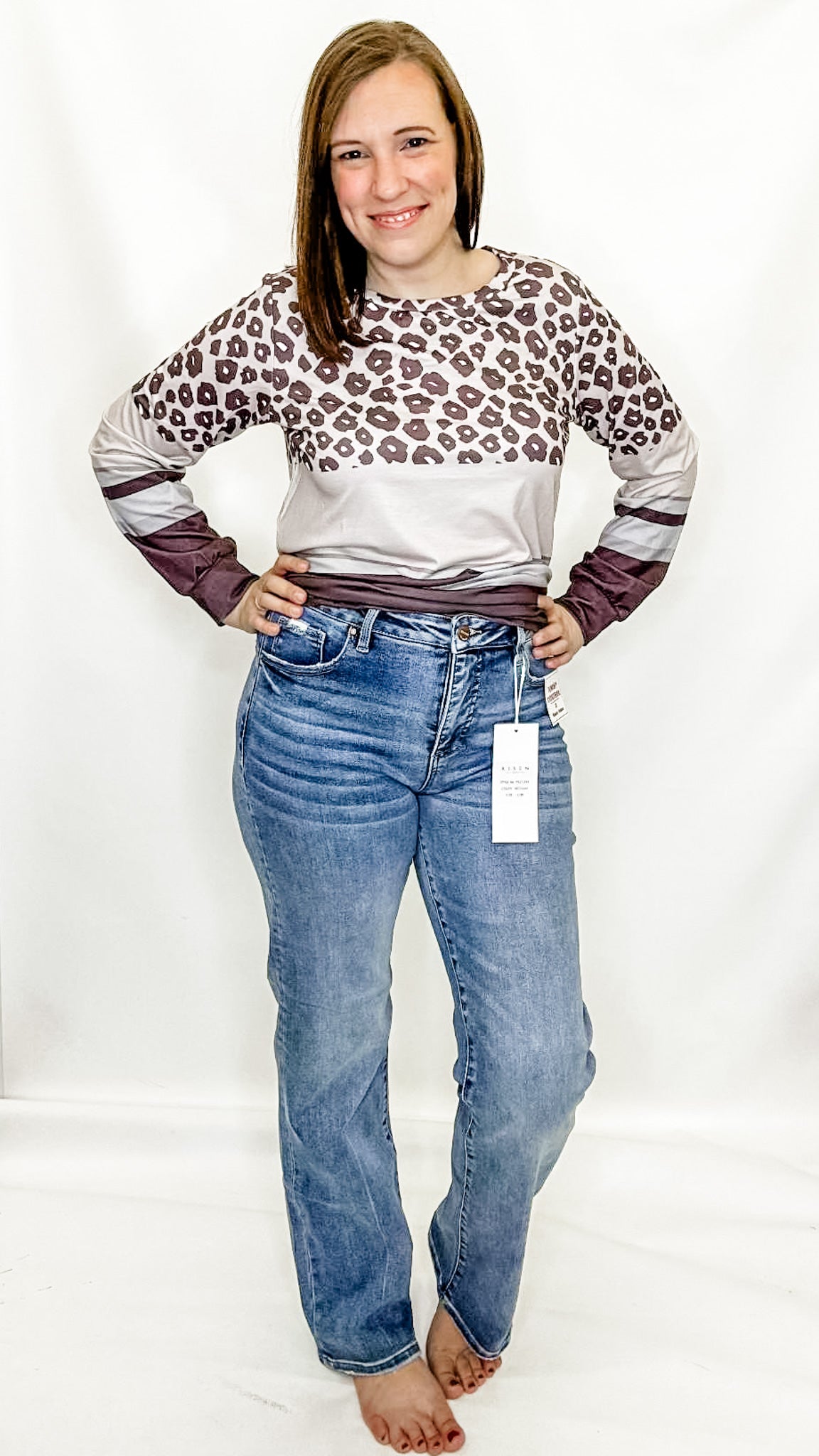 Risen Tummy Control Hi-Rise Straight Jeans