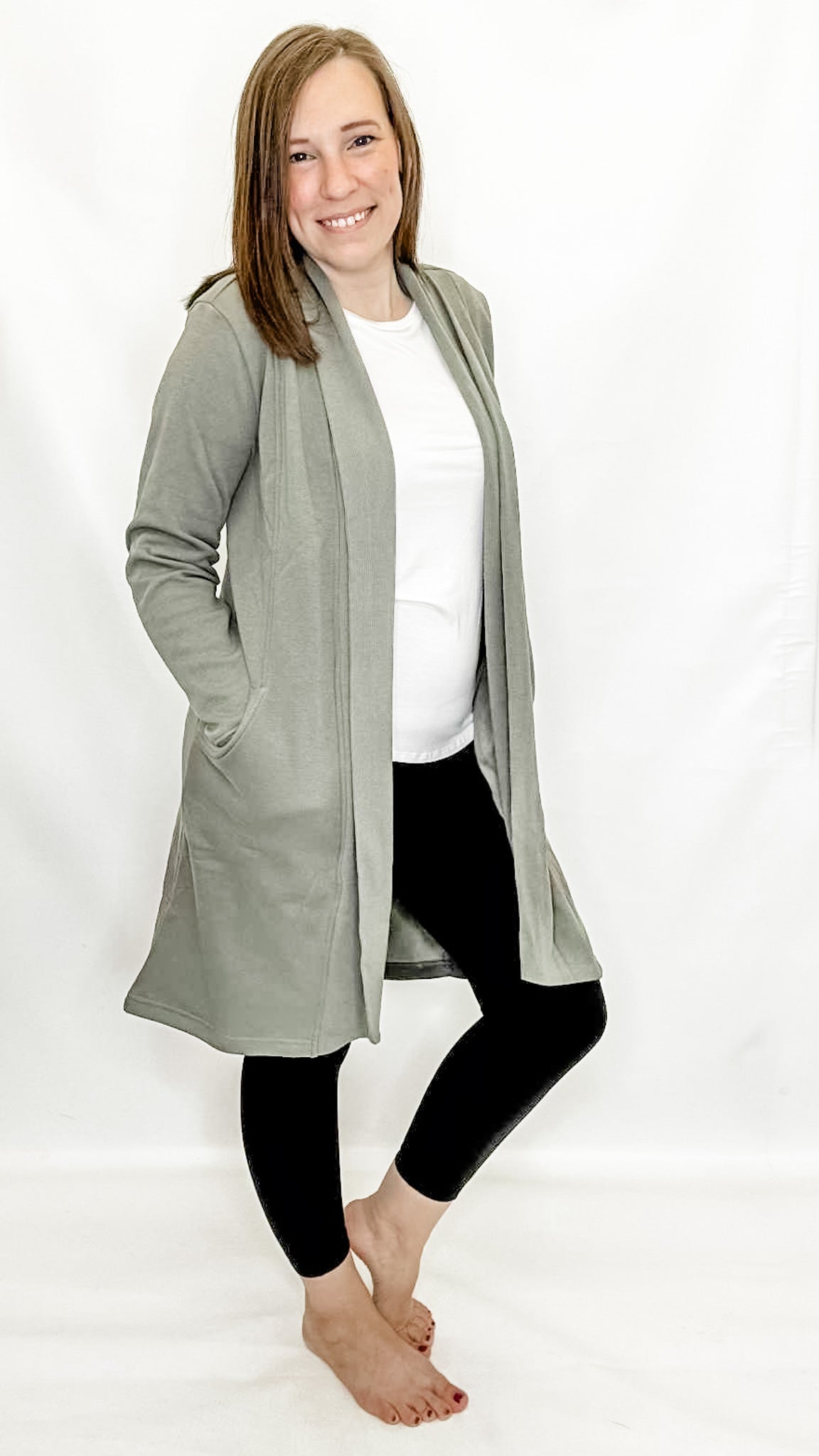 Basil Green Long Sleeve Butter Cardigan
