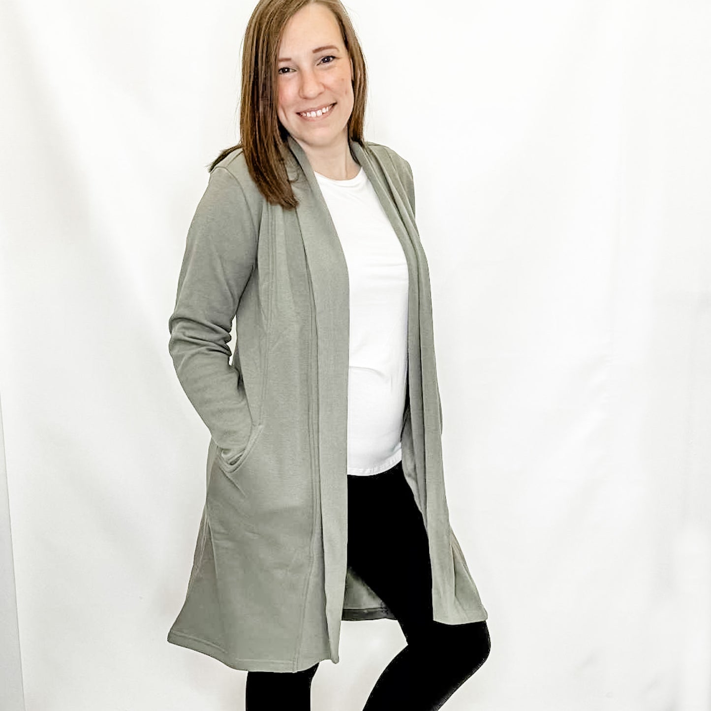 Basil Green Long Sleeve Butter Cardigan