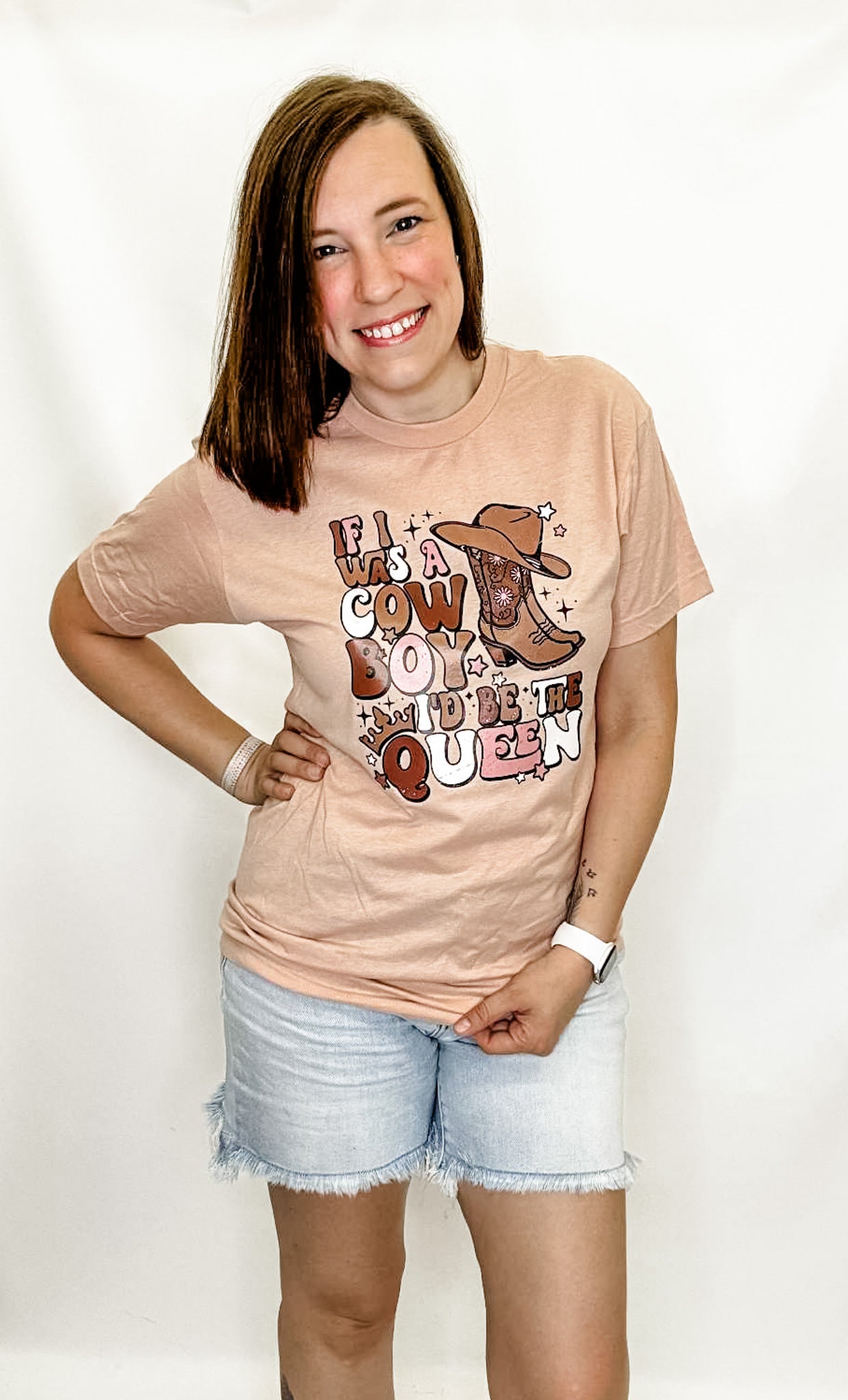 I'd Be a Queen Pink Graphic Tee