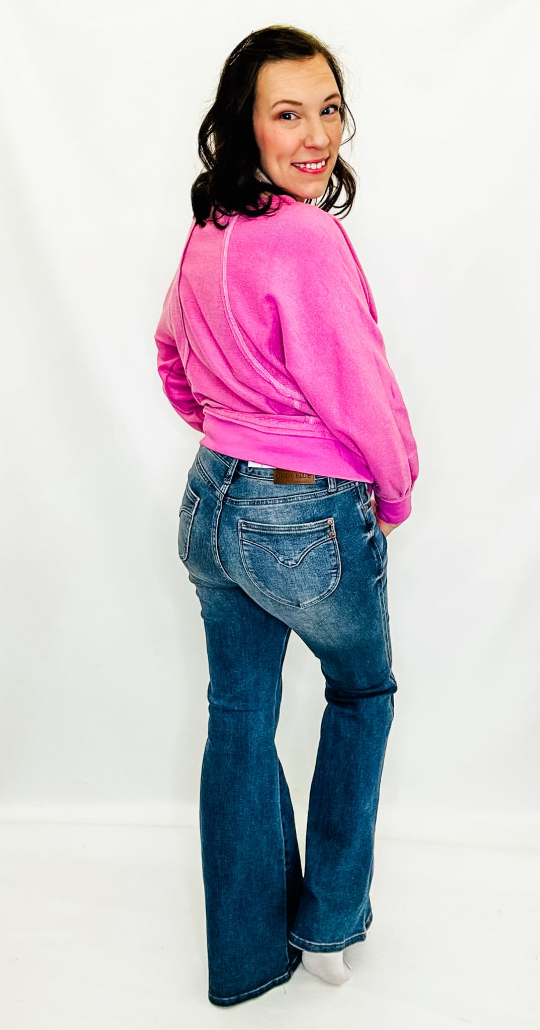 Judy Blue Medium Rise Tummy Control Flare Jeans - JB88934