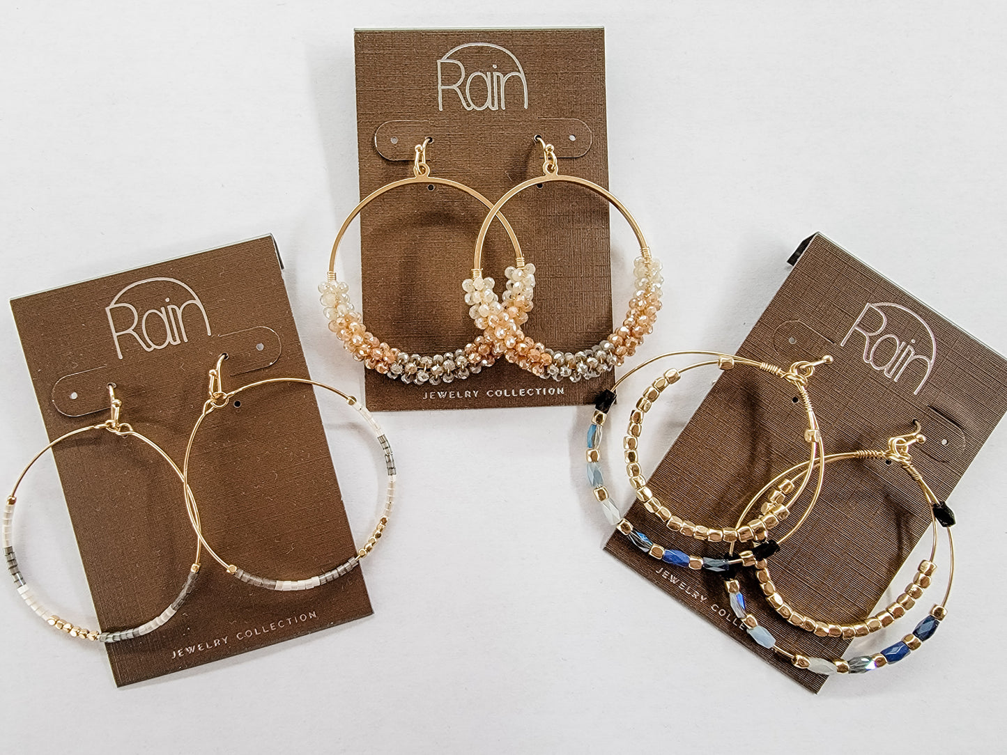 Gold & Beaded Circle Earrings - Variety