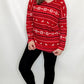 Red Holiday Layering Long Sleeve Top