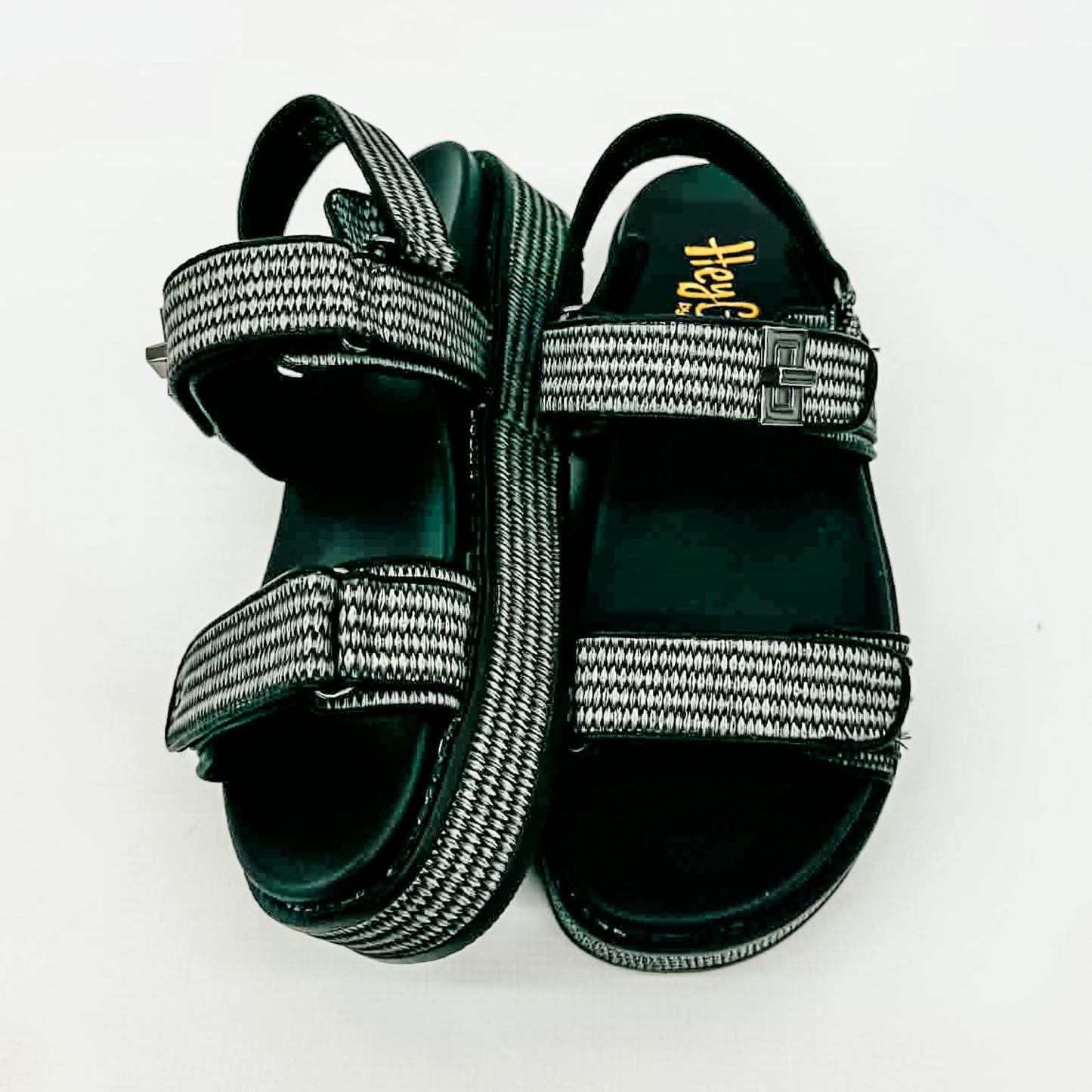 Corkys Black Go For It Platform Sandals