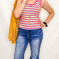 Colorful Stripe Ribbed Tank Top - Variety