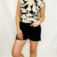 Charlie B Black Front Patch Pocket Shorts