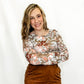 Olive & Floral Mesh Laying Long Sleeve