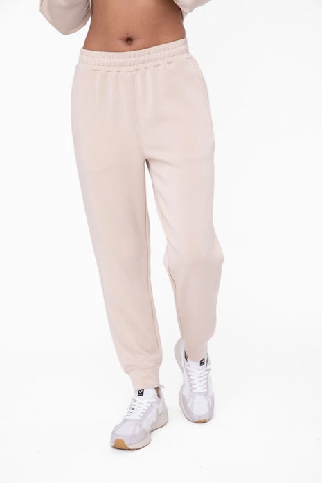 Natural Elevated Contrast Seam Joggers