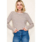 Copper & Taupe Stripe Super Soft Sweater