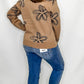 Brown & Black Floral Sweater