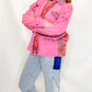 True Luxe Berry Button Front Ribbed Top
