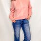 Cable Contrast Detail Knit Crop Sweatshirt