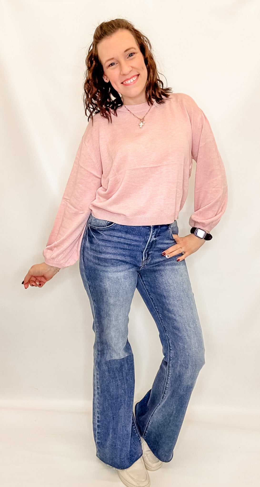 Lightweight Balloon Sleeve Sweater