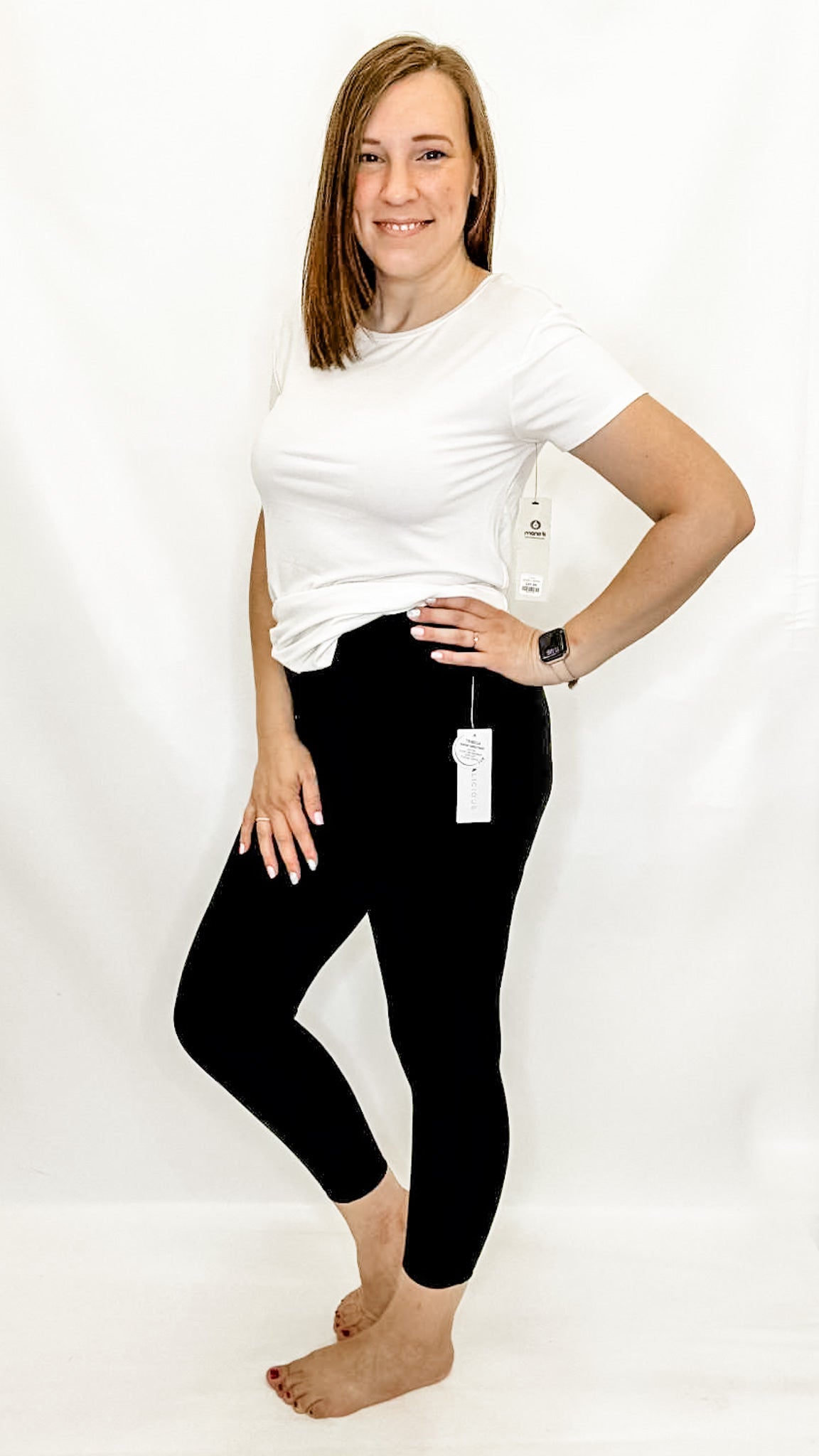 Yogalicious Lux High Rise Ankle Leggings w/Side Pockets