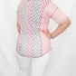 Pink & Gray Textured Short Sleeve