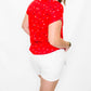Multiples Red Star Short Sleeve with Buttons