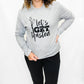 Let's Get Toasted Heather Gray Graphic Long Sleeve