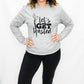 Let's Get Toasted Heather Gray Graphic Long Sleeve