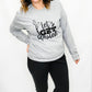 Let's Get Toasted Heather Gray Graphic Long Sleeve