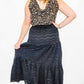Black, Long-Length Ruffle Skirt