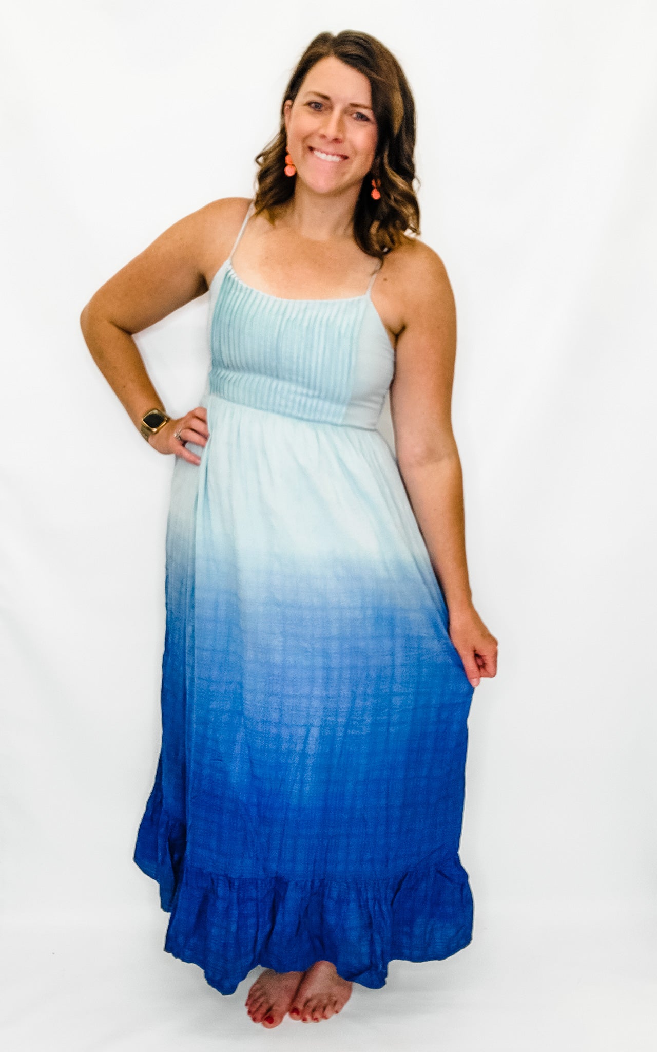 Blue Ombre Sleeveless Dress