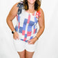 Red, White & Blue Patchwork Tank