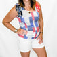 Red, White & Blue Patchwork Tank