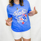 American Babe, Heather Royal Graphic Tee