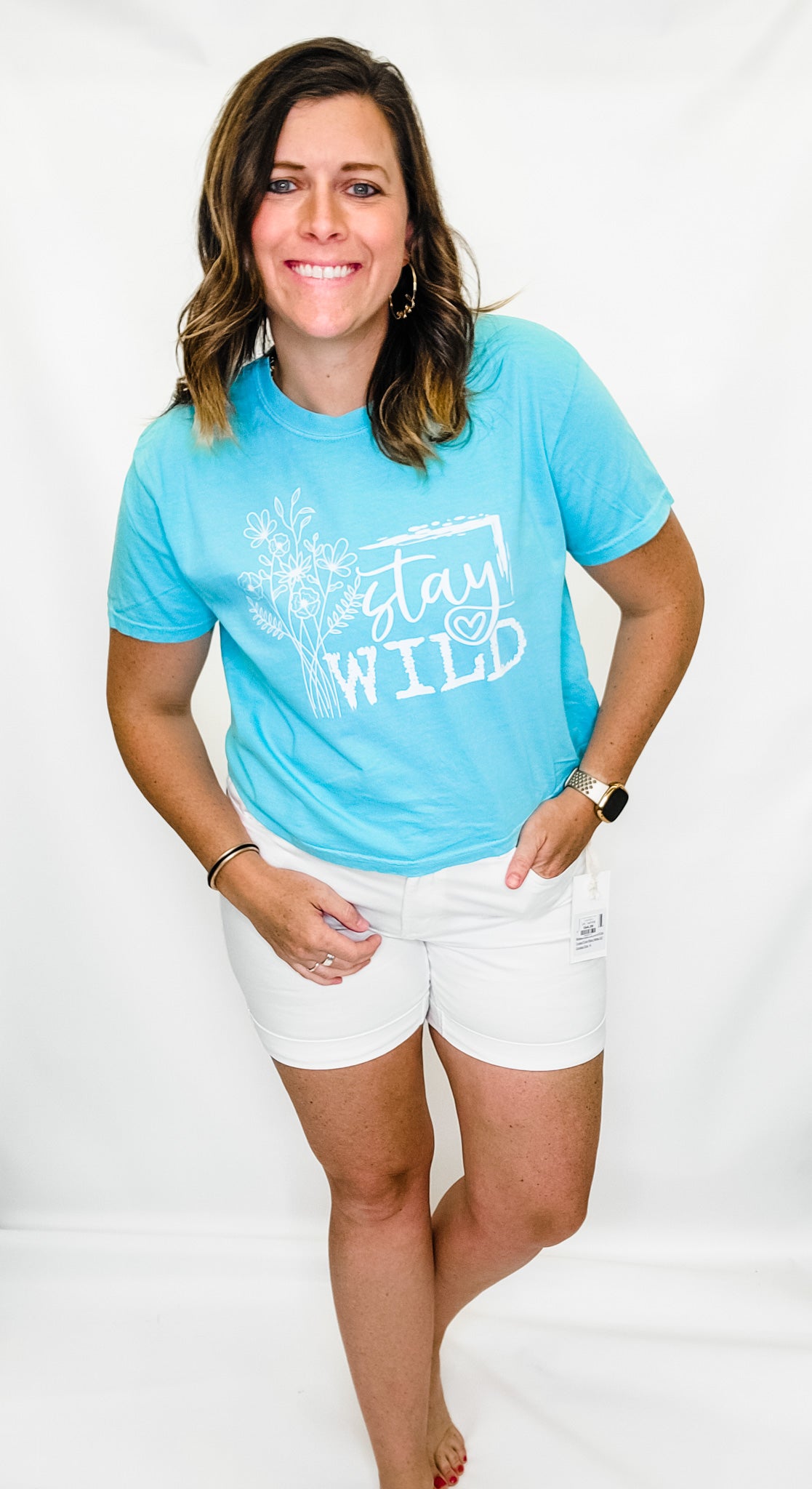 Stay Wild, Mint Boxy Graphic Tee