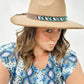Jen & Co Teo Faux Suede Fedora Hat in Tan