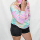Let Your Light Shine Tie Dye Graphic Terry Hoodie