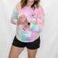 Let Your Light Shine Tie Dye Graphic Terry Hoodie