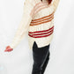 Fall Stripe & Cream Cable Knit Sweater - Extended Only