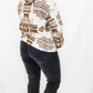 Brown Aztec & Suede Hoodie