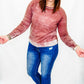 Charlie B Port Wine Washed Out Lightweight Sweater